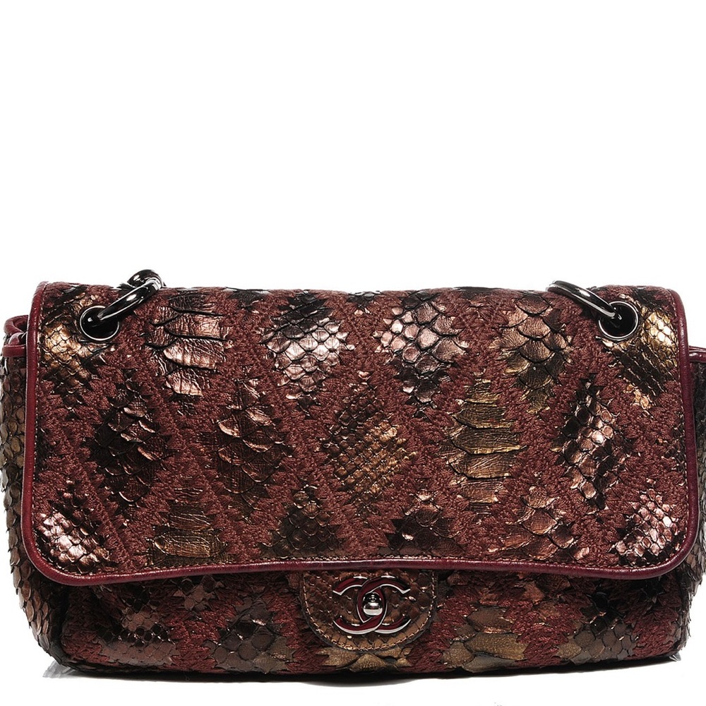 Chanel bronze metal python crochet bag - Picture 5 of 15